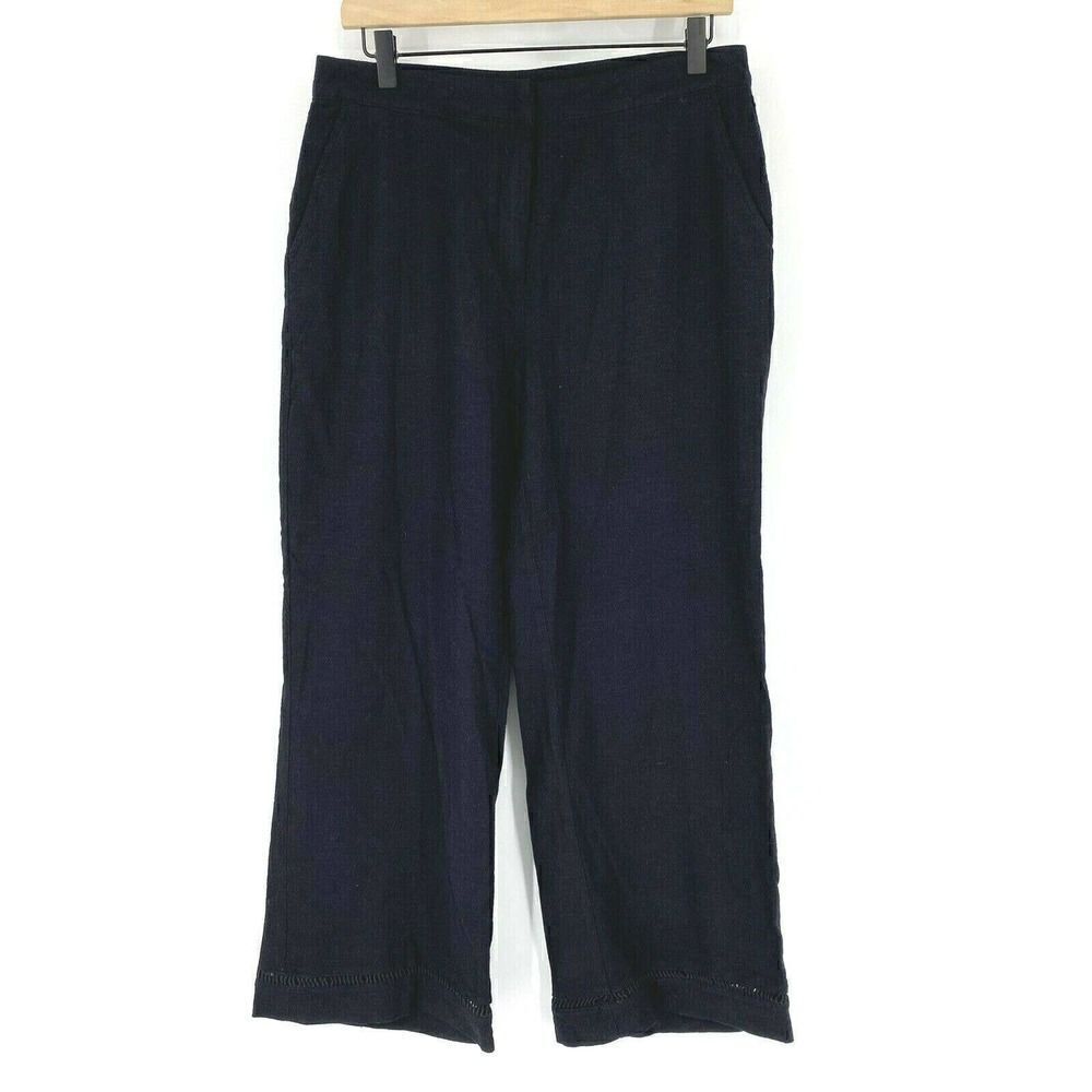 Long Tall Sally Pant Linen Wide Leg Crop